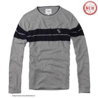 heren abercrombie and fitch crewneck truien gestreept grijs zwart Lage Prijzen jt84i299